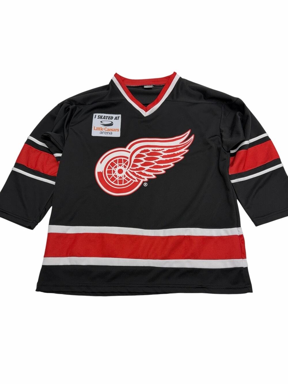 DETROIT RED WINGS Hockey Youth XL Black Jersey